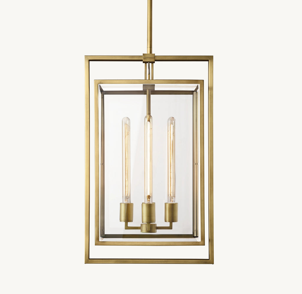 16 Inch Glass Lantern Pendant Light - Beckman