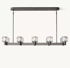 54 Inch Crystal Double Linear Candle Chandelier - Demaret
