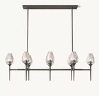52 Inch Torchiere Crystal Linear Chandelier - Tulip