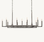 54 Inch Forged Candlestick Linear Chandelier - Thaddeus