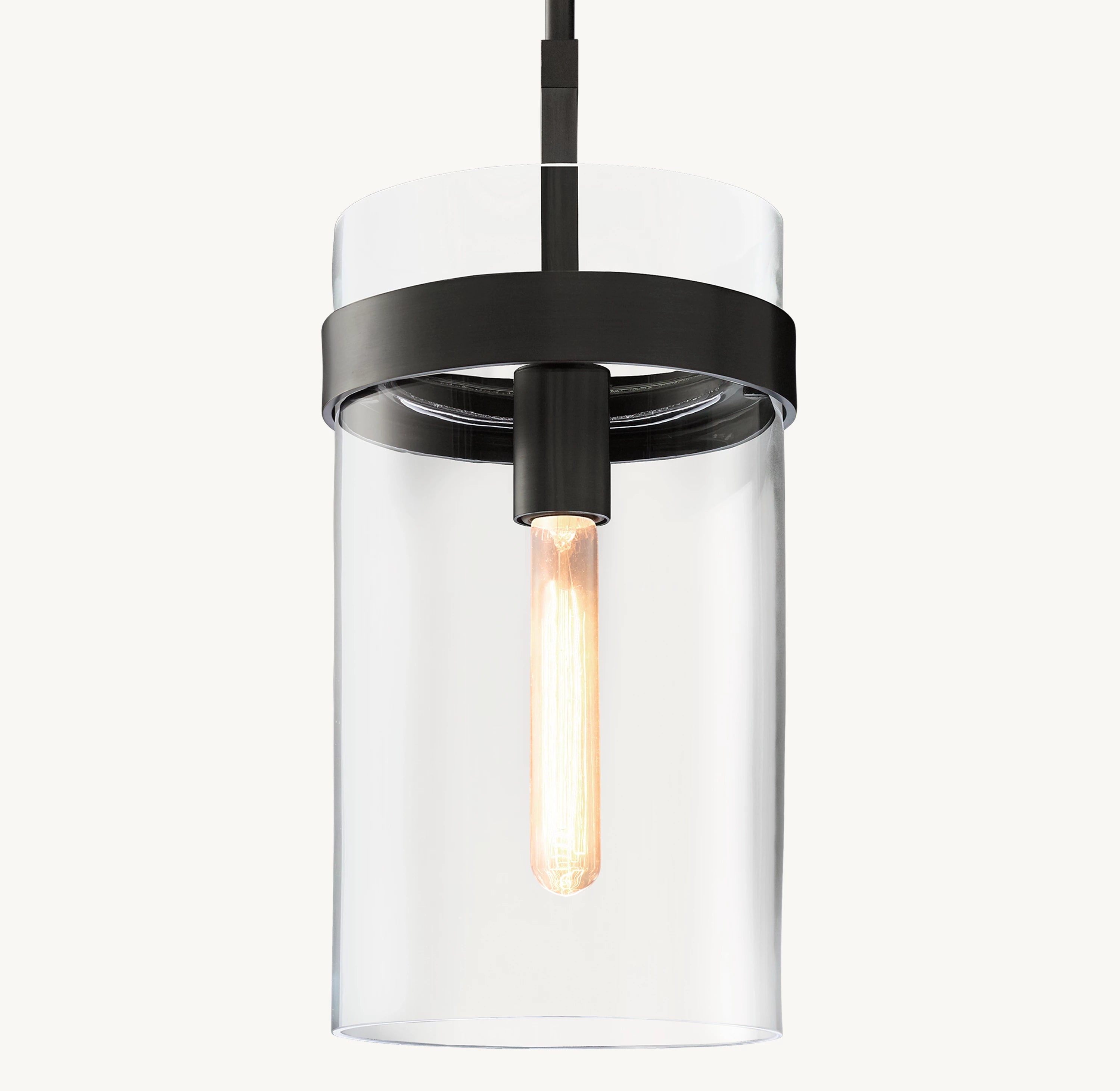 8 Inch Cylindrical Glass Pendant Light - Ravelle
