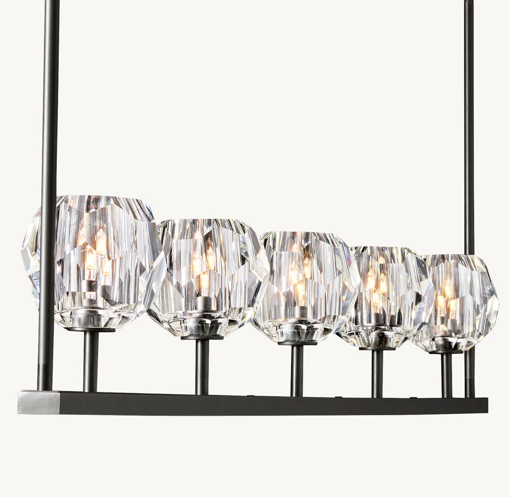 48 Inch Crystal Linear Chandelier – Boule
