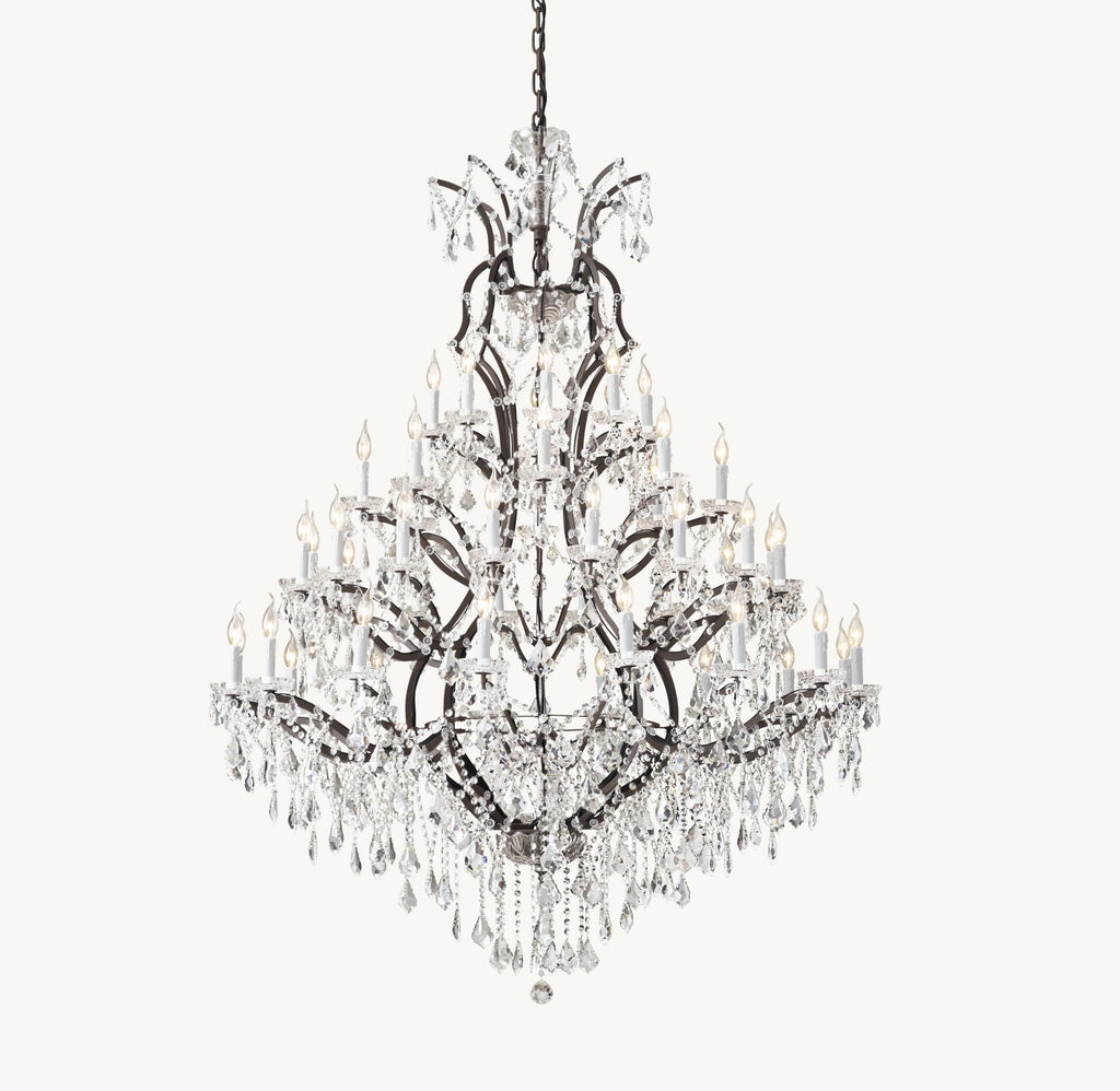 60 Inch Candelabra Crystal Chandelier - Rococo