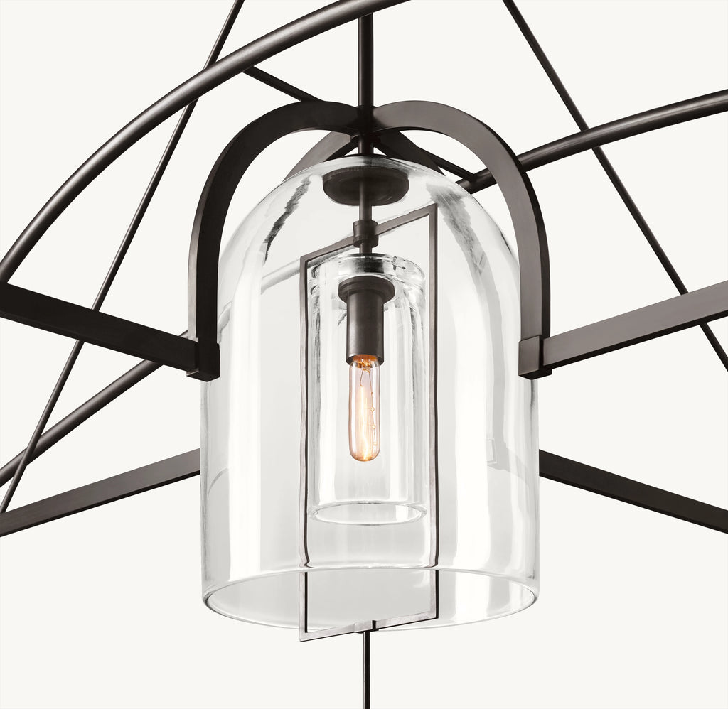 61 Inch Bell Glass Chandelier - Fulcrum