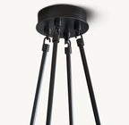46 Inch Torch Round Chandelier - Verre