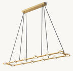 72 Inch Globe Crystal Rectangular Chandelier - Eclatant