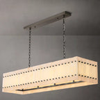 54 Inch Alabaster Rectangular Chandelier - San Marco