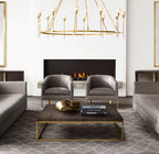 46 Inch Torch Round Chandelier - Verre
