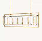 54 Inch Glass Rectangular Chandelier - Beckman