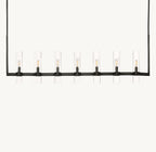 54 Inch Cylindrical Glass Candle Linear Chandelier - Ravelle