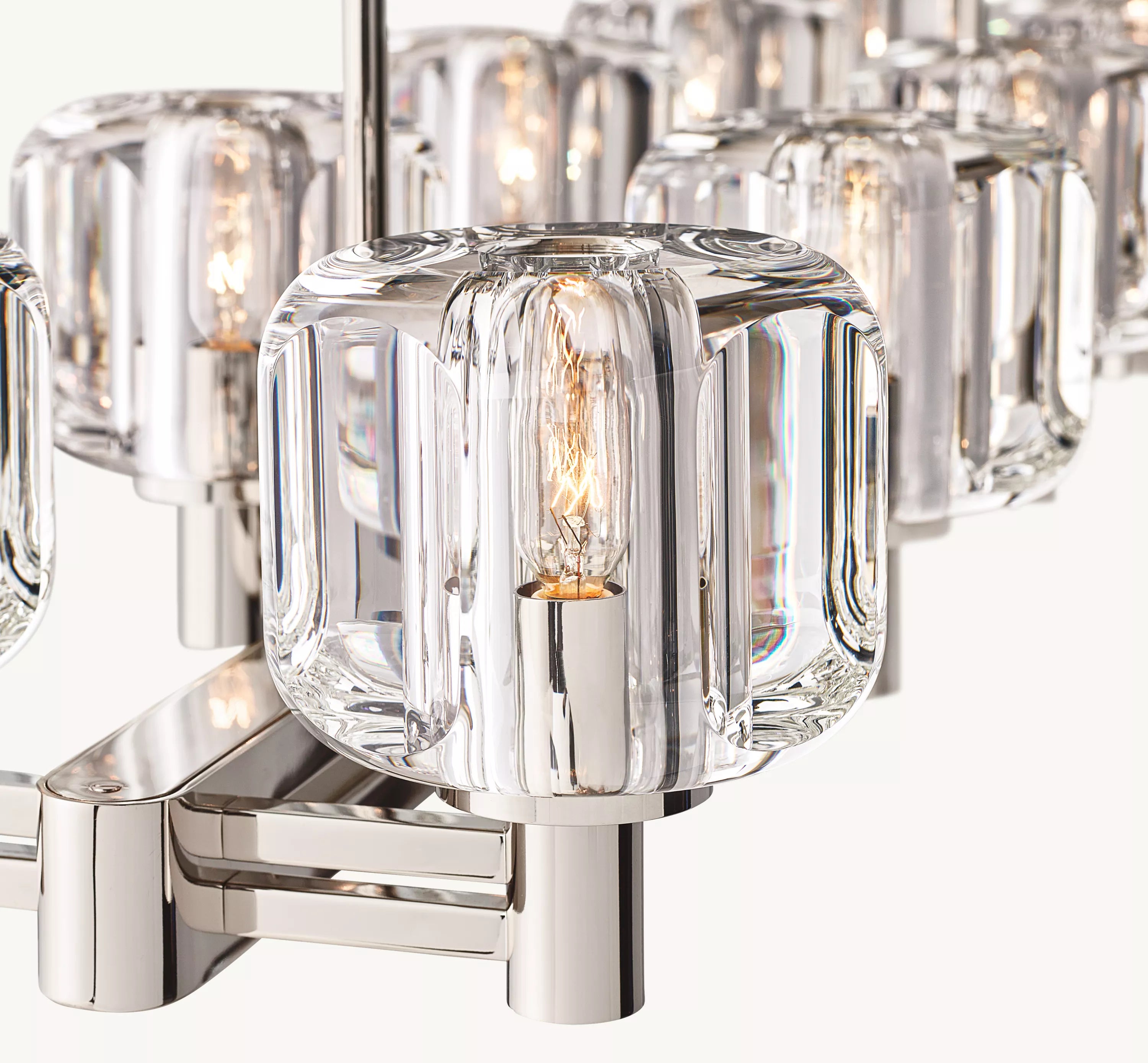 72 Inch Crystal Double Linear Candle Chandelier - Demaret