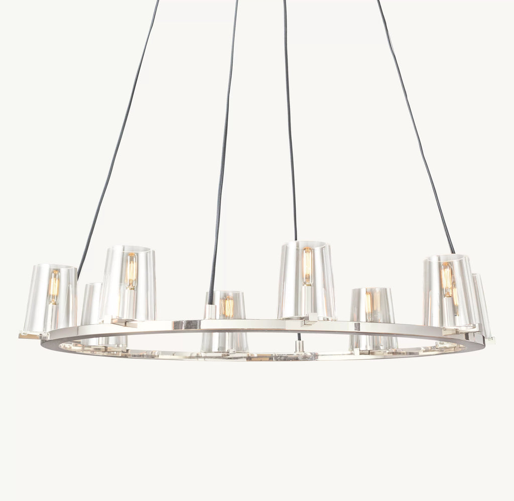 36 Inch Hurricane Candle Ring Chandelier - Pauillac