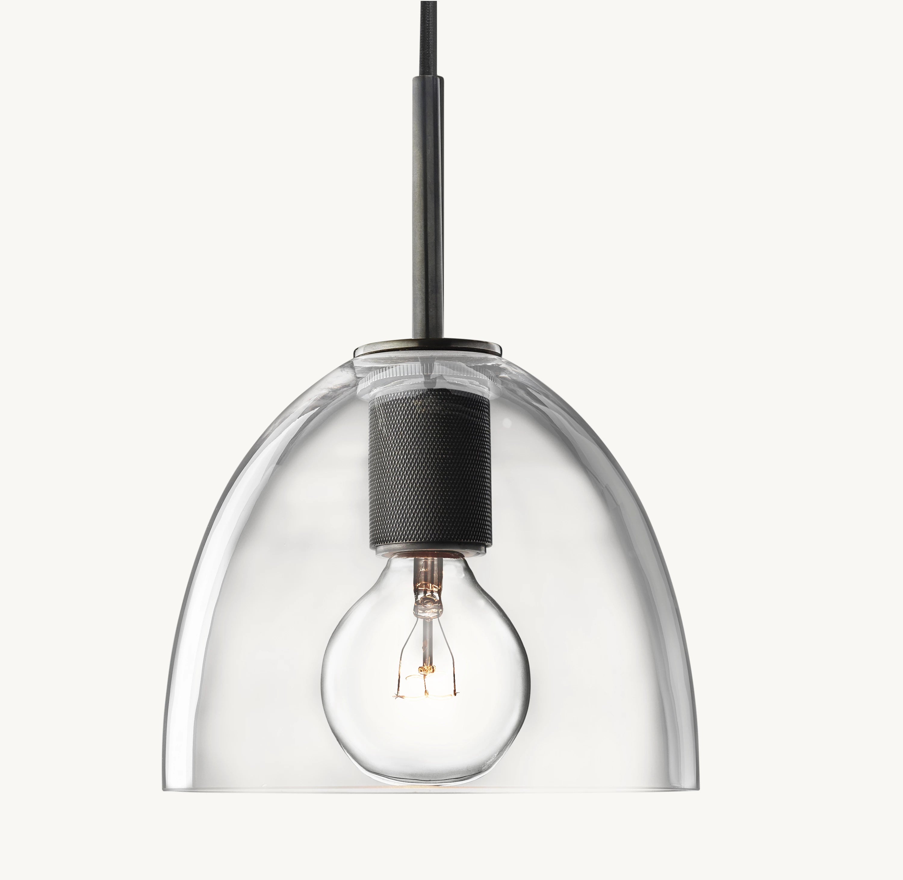 8 Inch Bell Glass Pendant Light - Utilitaire