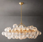51 Inch Glass Bubble Linear Chandelier - Talia