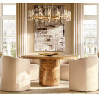 48 Inch Cylindrical Glass Candle Round Chandelier - Ravelle
