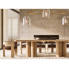 61 Inch Bell Glass Linear Chandelier - Fulcrum