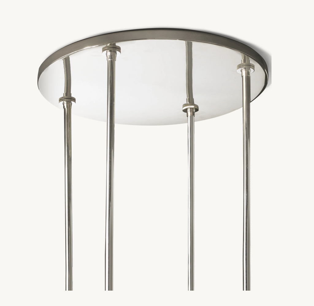60 Inch Cylindrical Glass Candle Round Chandelier - Ravelle