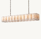 74 Inch Alabaster Rectangular Chandelier – Harlow