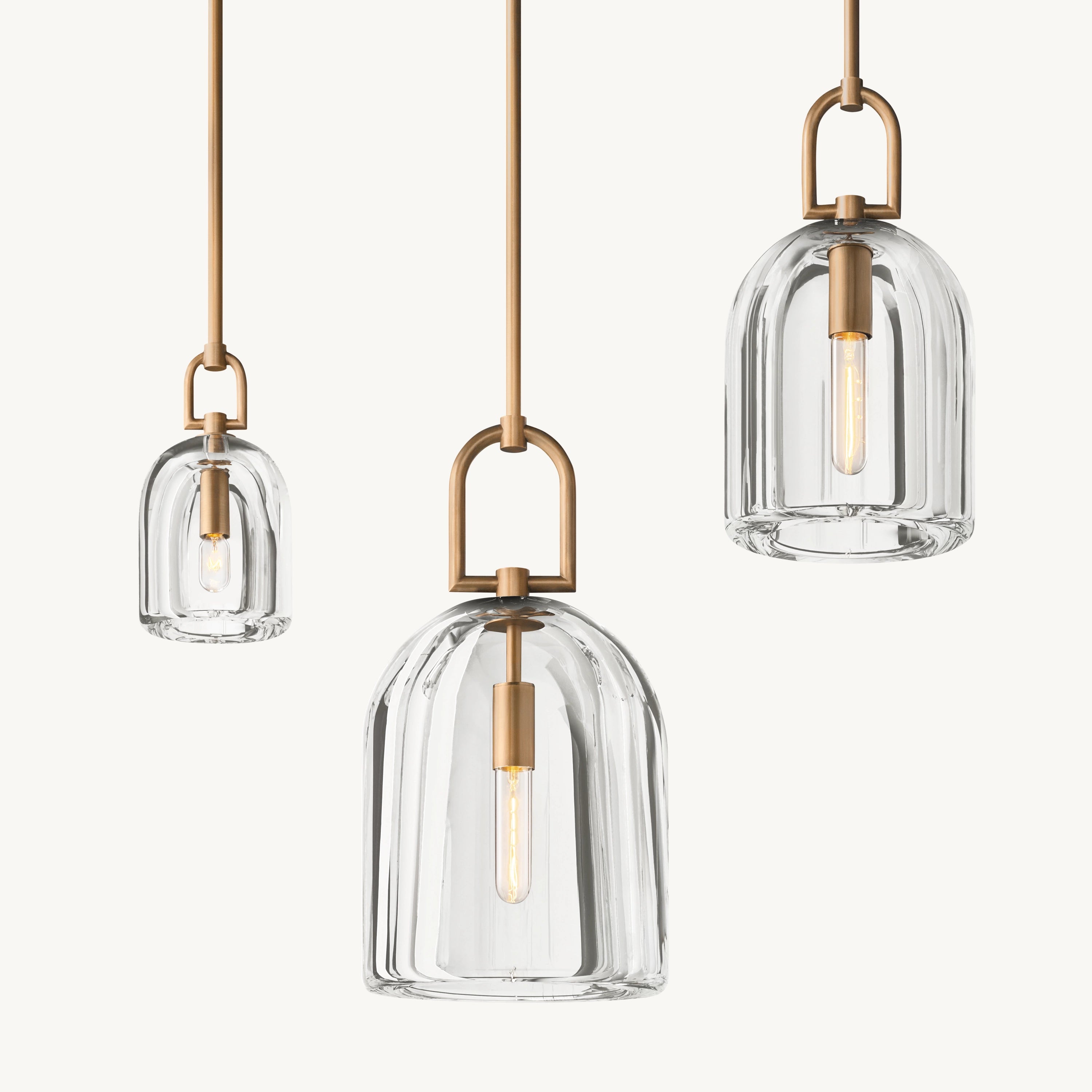 10 Inch Cloche Crystal Pendant Light - Botanist