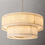60 Inch Alabaster Two-Tier Chandelier - San Marco