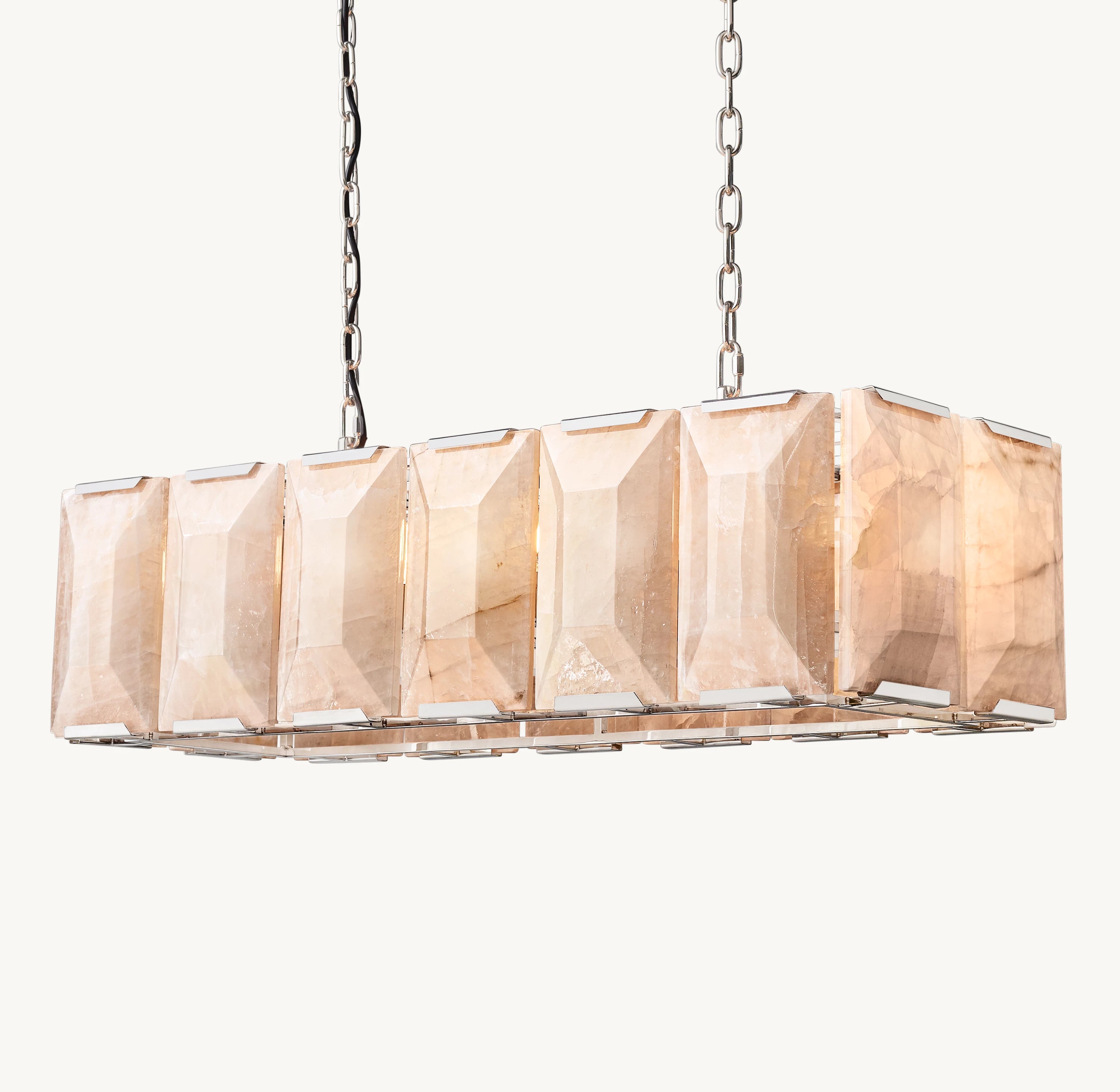 42 Inch Alabaster Rectangular Chandelier – Harlow