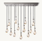 54 Inch Raindrop Linear Chandelier – Ava