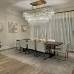 62 Inch Chain Crystal Tiered Rectangular Chandelier - Marignan