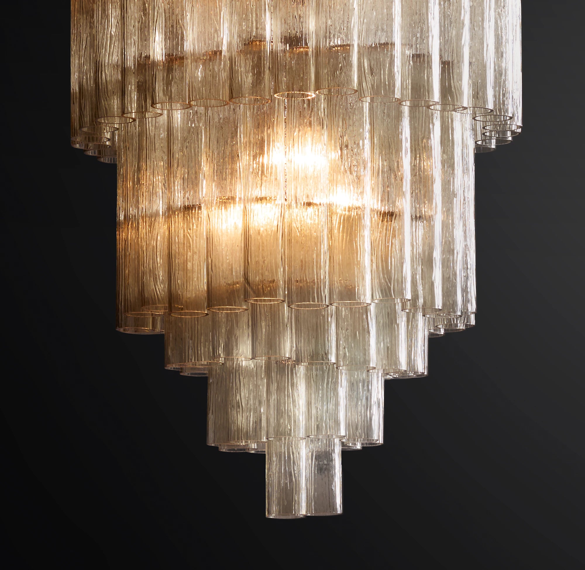 29 Inch Tronchi Murano Glass Tiered Chandelier - Serenella