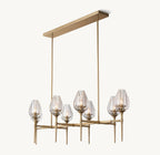 52 Inch Torchiere Crystal Linear Chandelier - Tulip