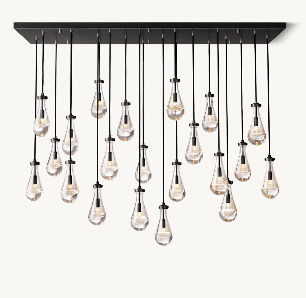 72 Inch Raindrop Linear Chandelier – Ava
