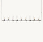 69 Inch Cylindrical Glass Candle Linear Chandelier - Ravelle