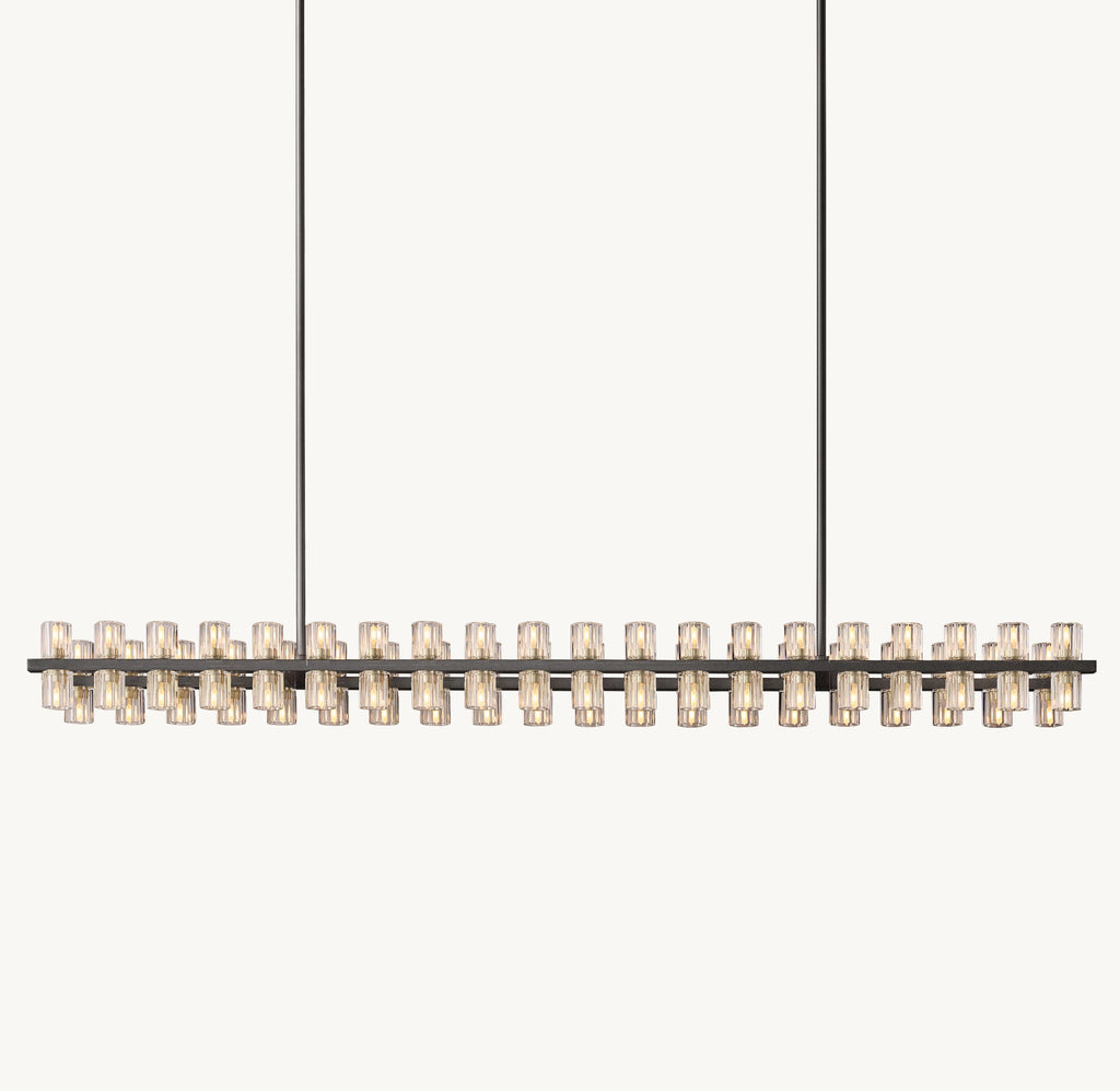 72 Inch Hexagonal Crystal Linear Chandelier – Arcachon