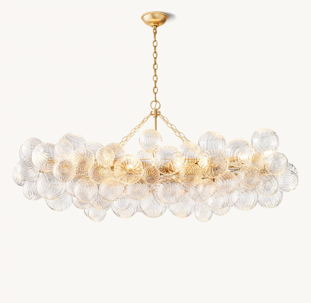 63 Inch Glass Bubble Linear Chandelier - Talia