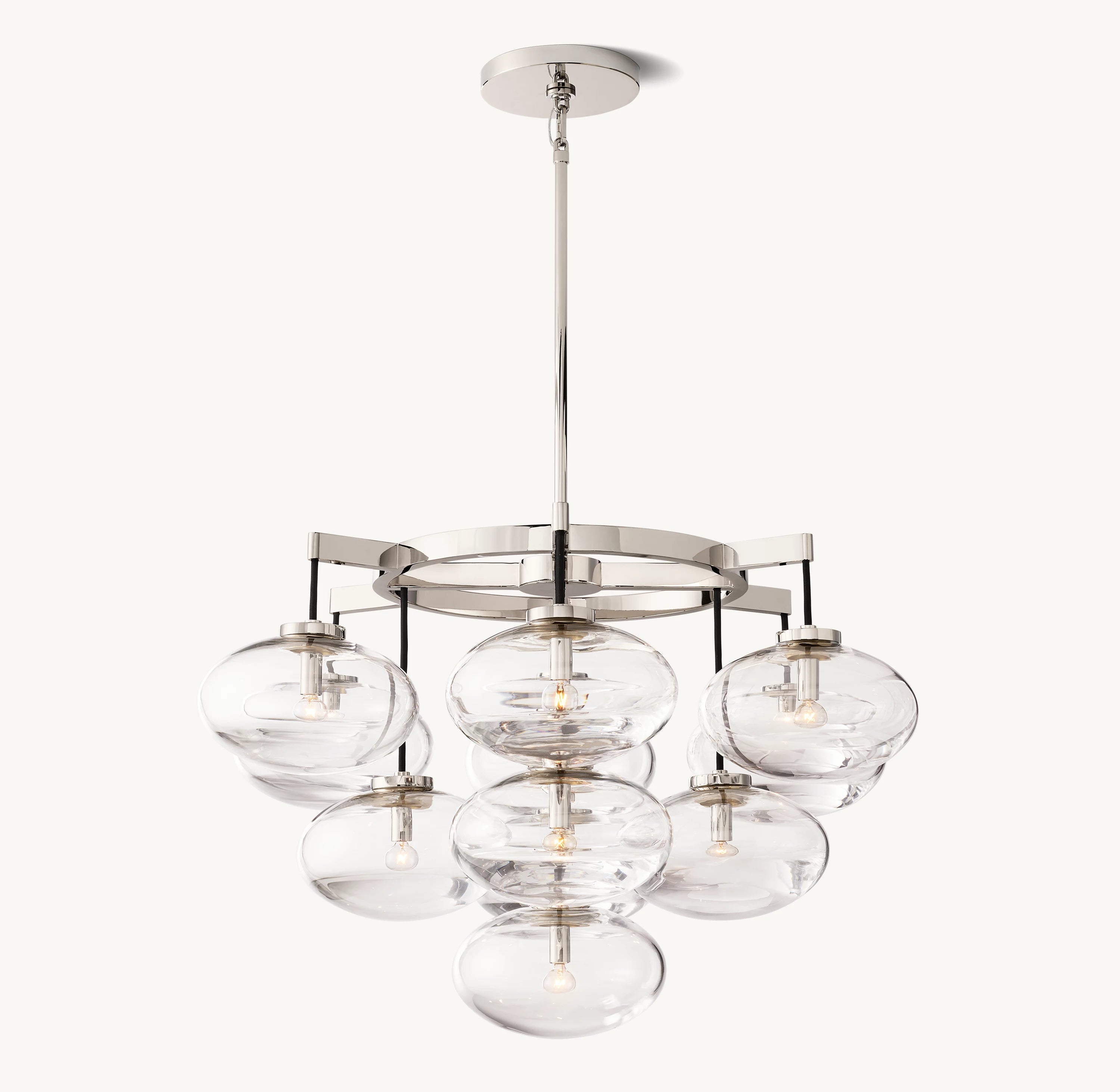 36 Inch Globe Glass Cluster Chandelier - Cabrette