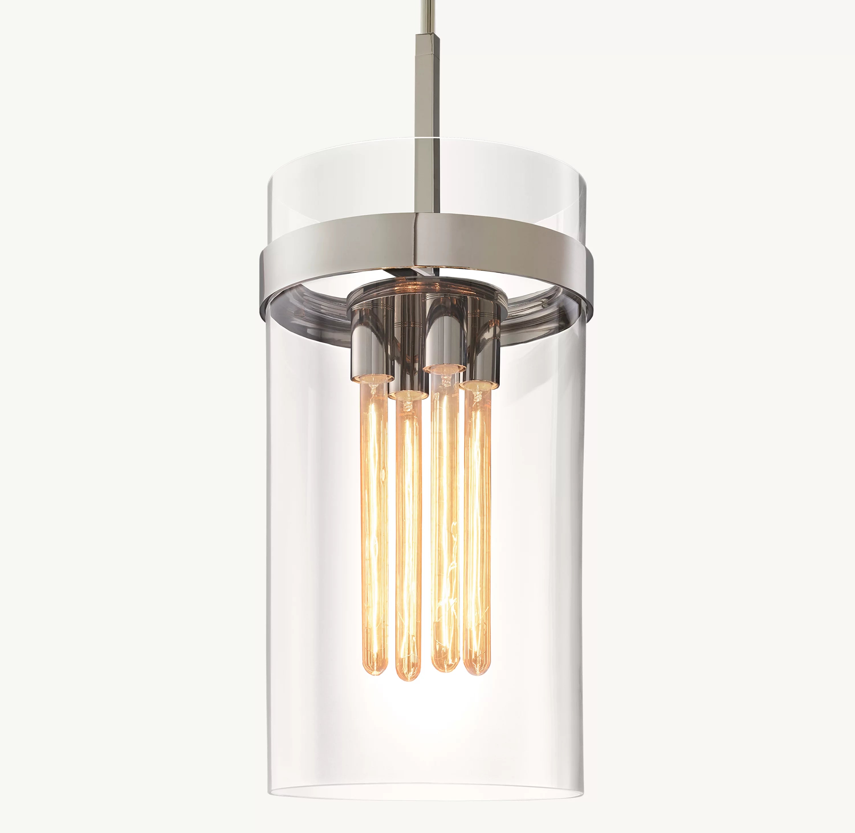 12 Inch Cylindrical Glass Pendant Light - Ravelle