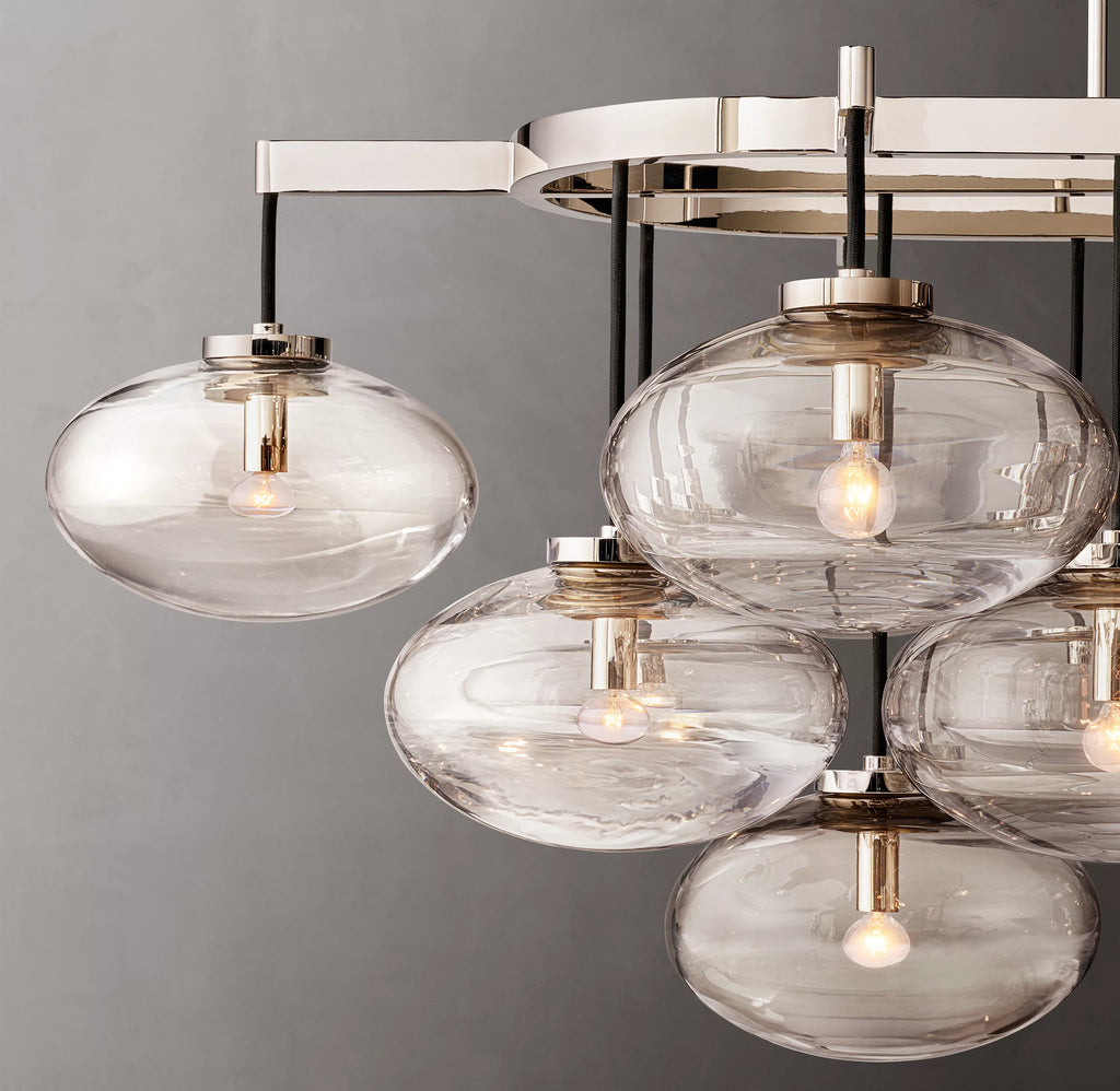 72 Inch Glass Bubble Oval Chandelier - Cabrette