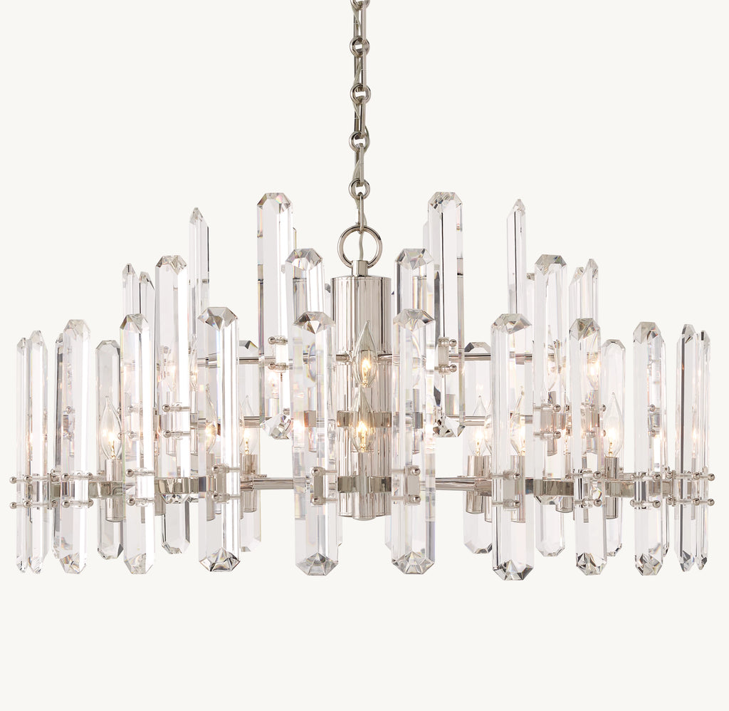 36 Inch Crystal Prism Round Chandelier - Bonnington