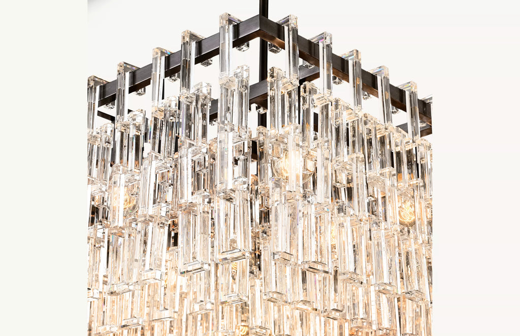 60 Inch Chain Crystal Rectangular Chandelier - Marignan
