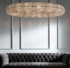 32 Inch Clear Crystal Bead Round Chandelier - Halo