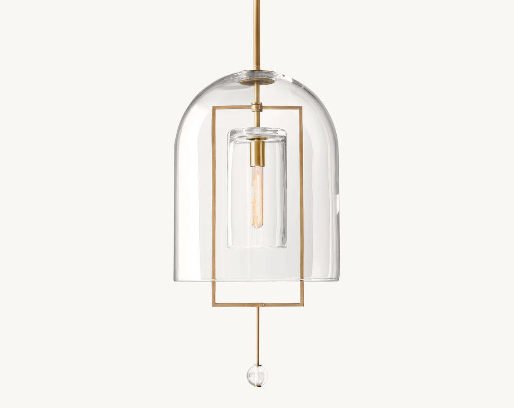 15 Inch Bell Glass Pendant Light - Fulcrum