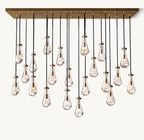 72 Inch Raindrop Linear Chandelier – Ava