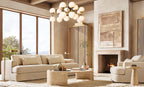 51 Inch Alabaster Bubble Chandelier - Cirque
