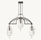 48 Inch Bell Glass Linear Chandelier - Fulcrum