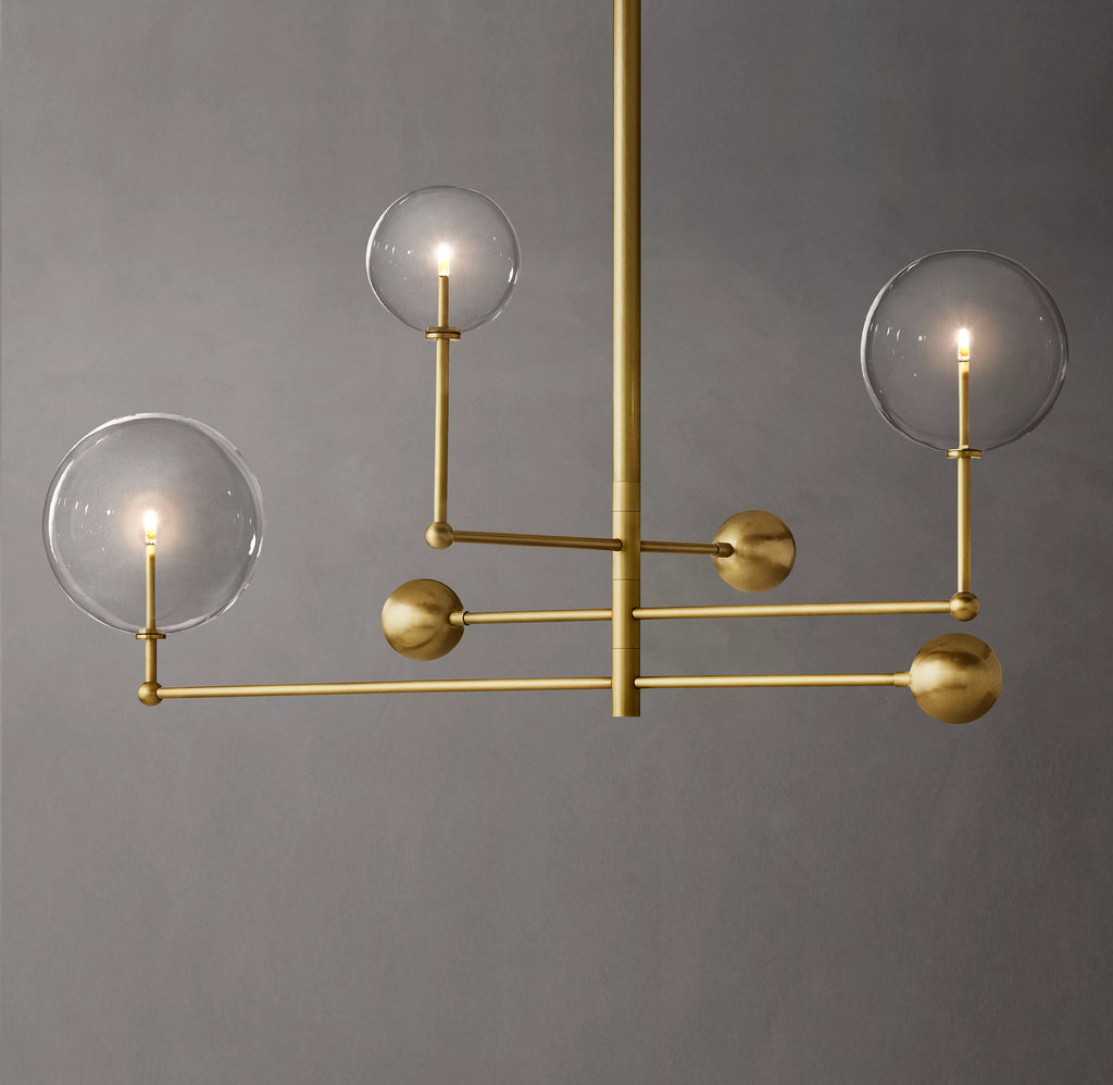 46 Inch Sputnik Globe Glass Chandelier - Mobile
