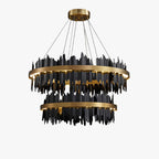 32 Inch Two-Tiered Round LED Chandelier-Aurelius