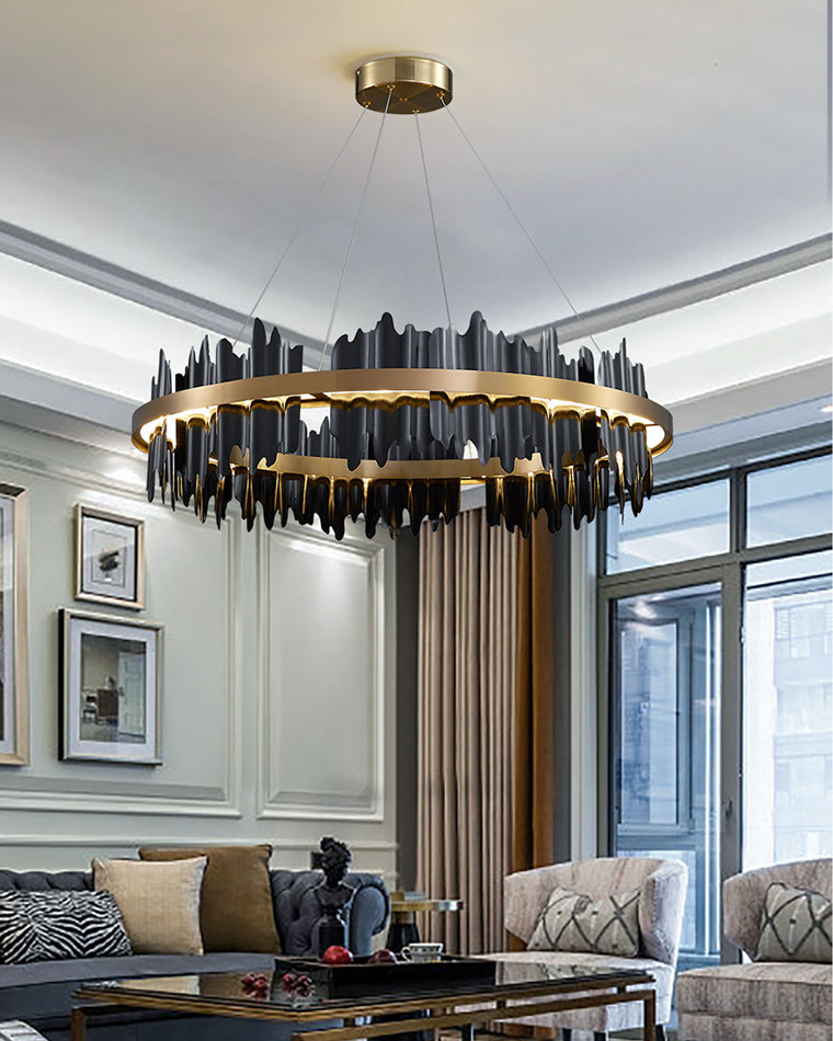 32 Inch Round LED Chandelier - Aurelius