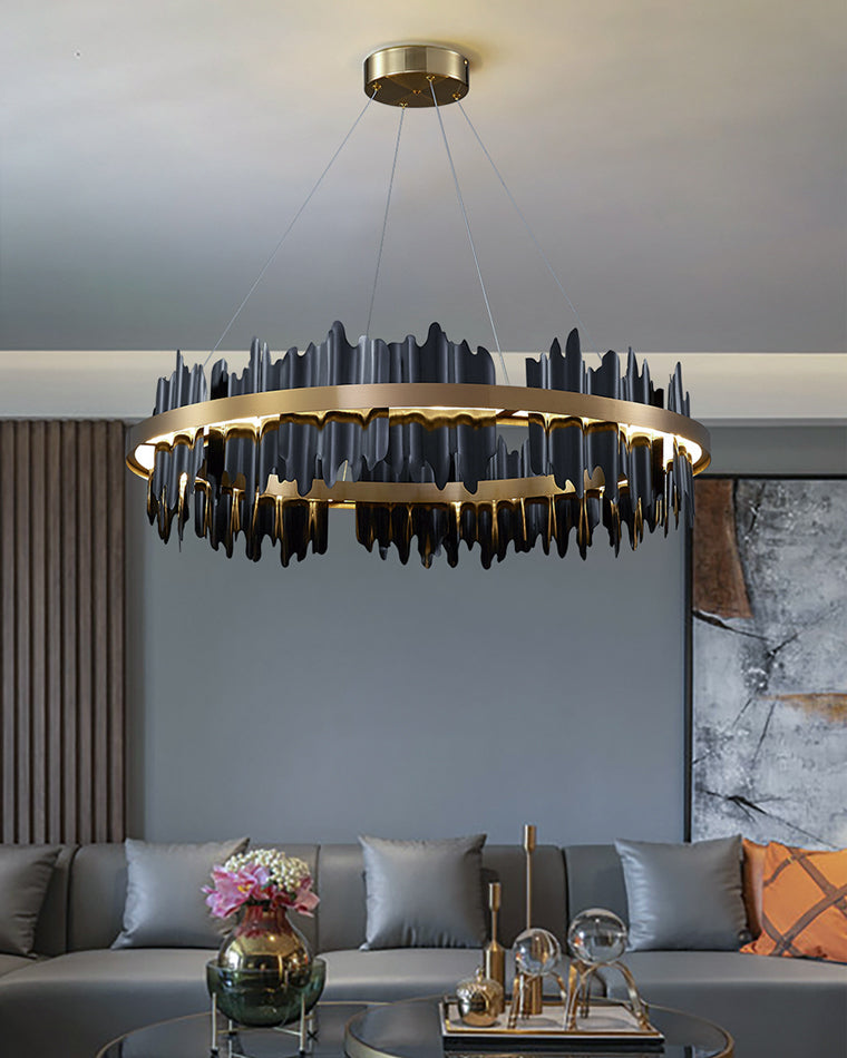 32 Inch Round LED Chandelier - Aurelius