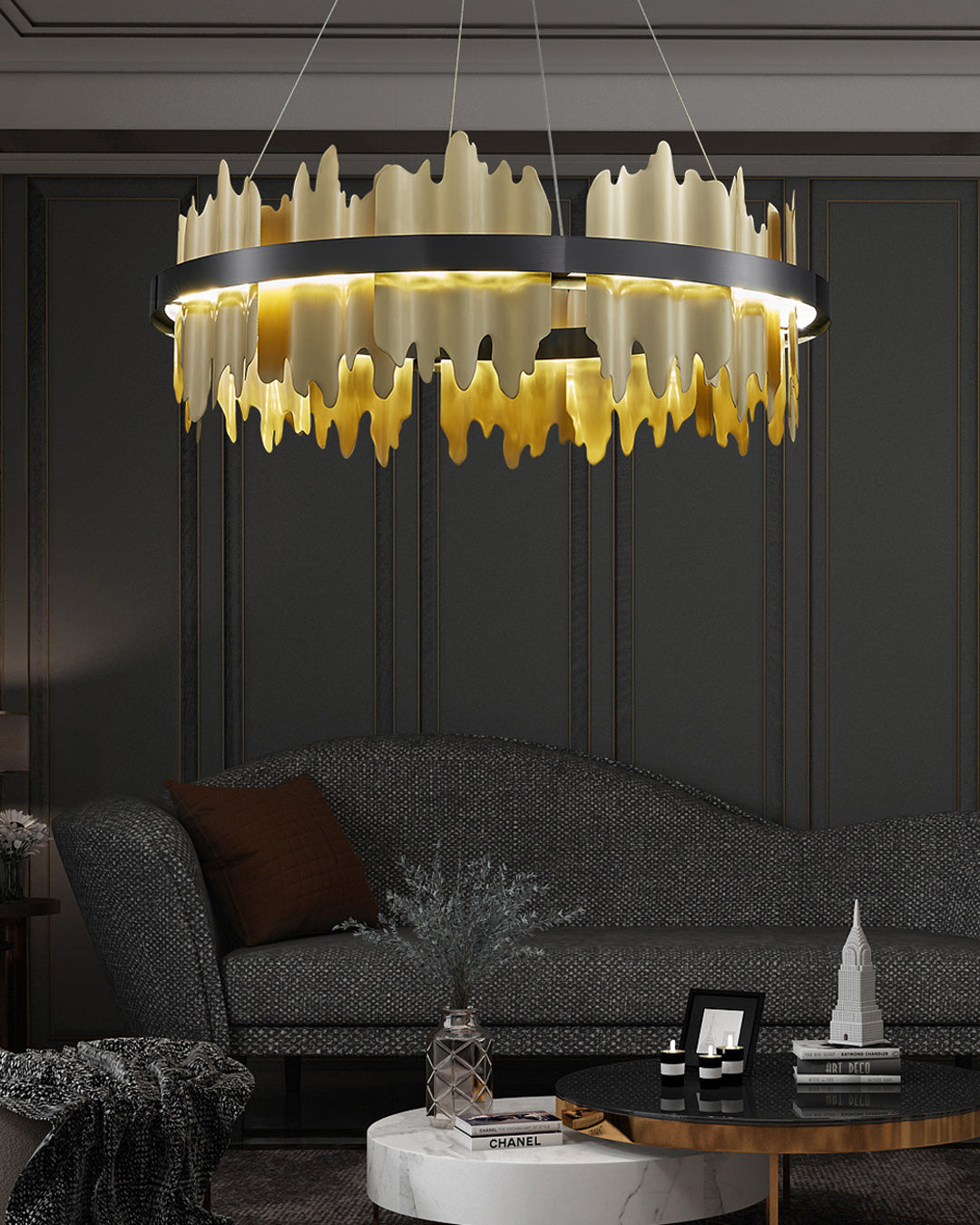 24 Inch Round LED Chandelier - Aurelius
