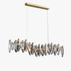 35 Inch Prism Crystal Linear Chandelier - Valencia
