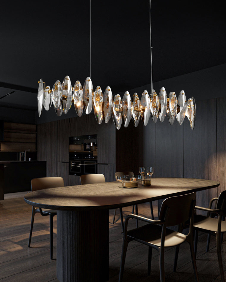 52 Inch Prism Crystal Linear Chandelier - Valencia